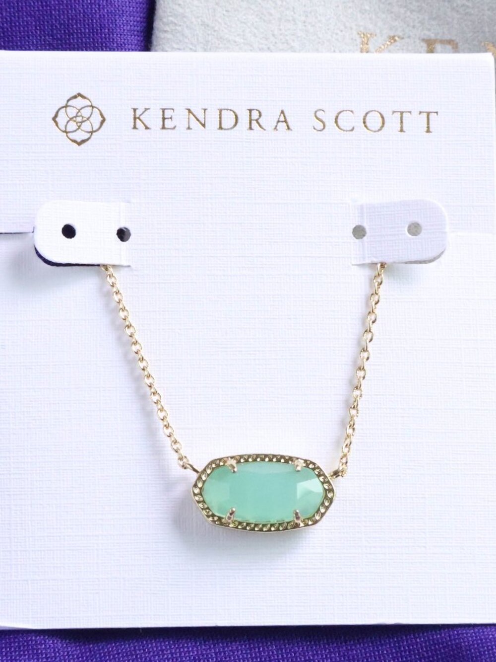 Kendra Scott Elisa Necklace Chalcedony Glass